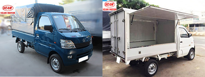 Xe tải nhỏ Veam Star 850kg thùng bạt và thùng lửng, hỗ trợ mua xe trả góp 90%-ototaisg.com
